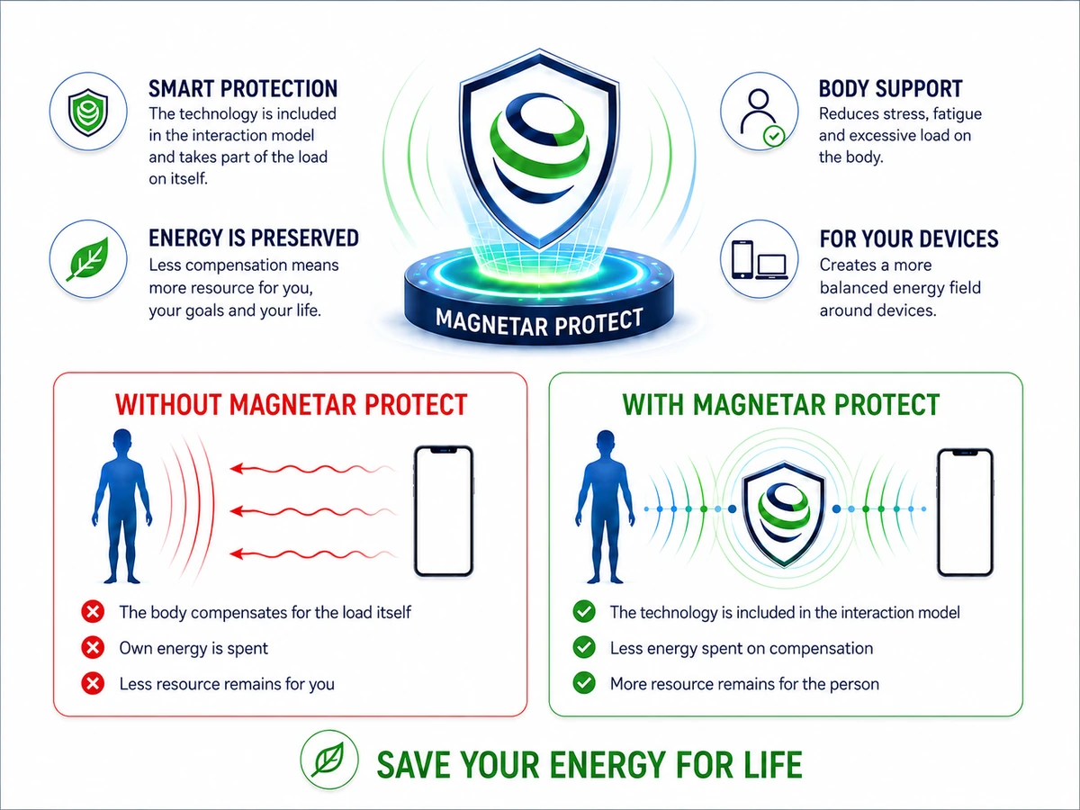 Comparison without MAGNETAR PROTECT and with the technology